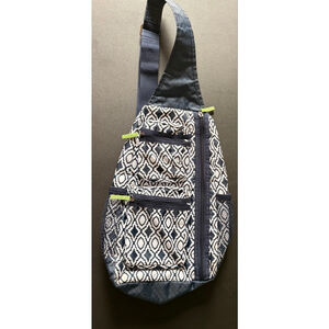 Thirty-One Sling Bag Black White Geometric